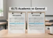 Side-by-side comparison chart of IELTS Academic vs General